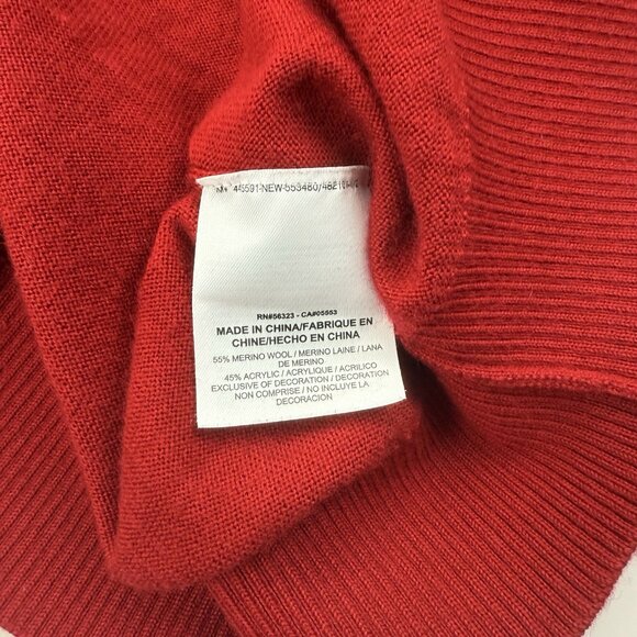 Nike Tiger Woods Sweater Mens XXL Red Wool Engineered Long Sleeve Crew Neck - Picture 6 of 7